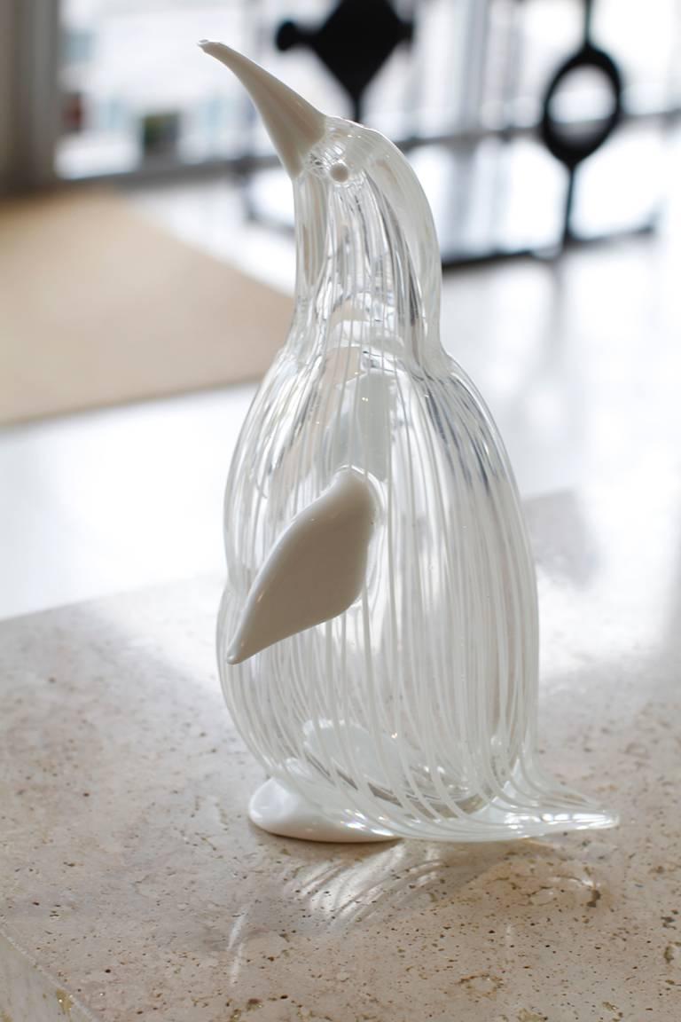 Whimsical Murano glass penguin by Zanetti.