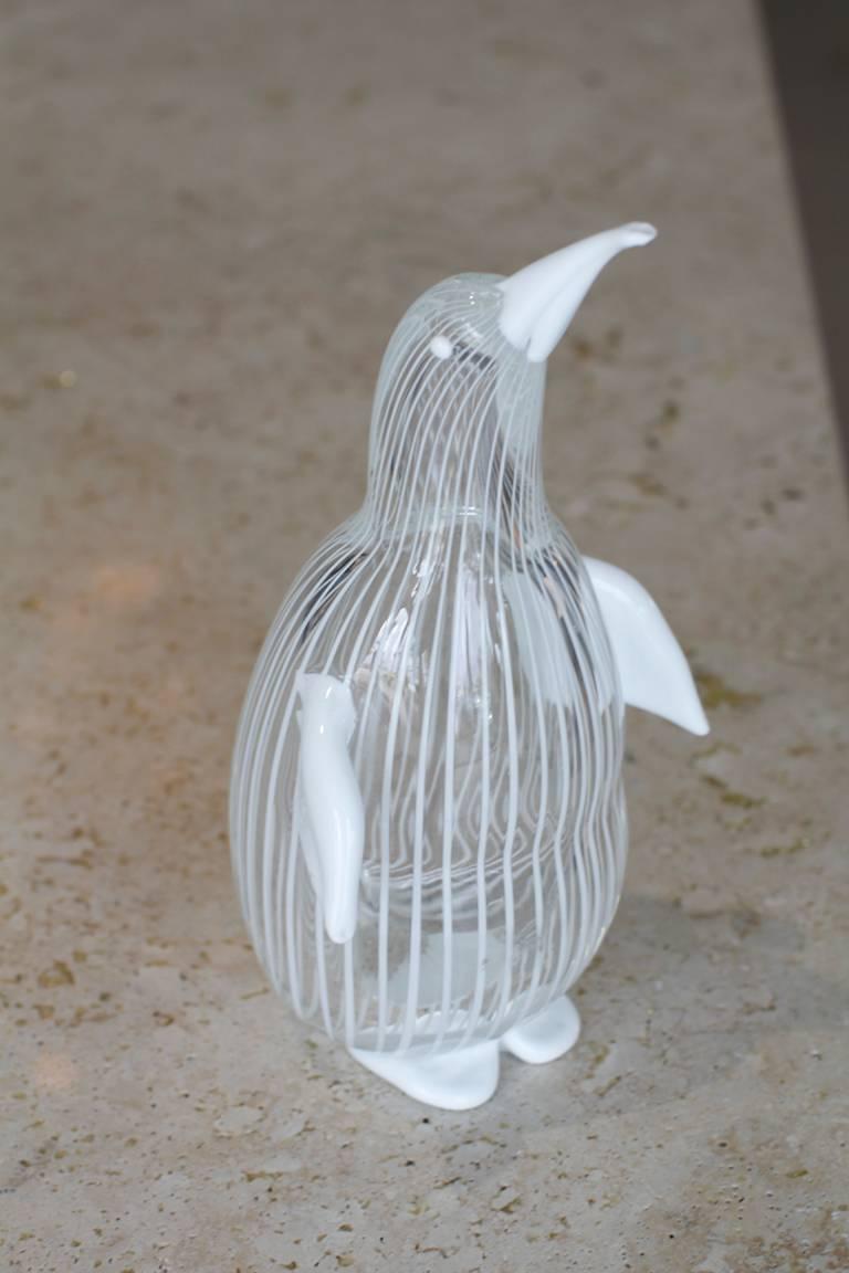 Licio Zanetti Signed Murano Glass Penguin For Sale 2