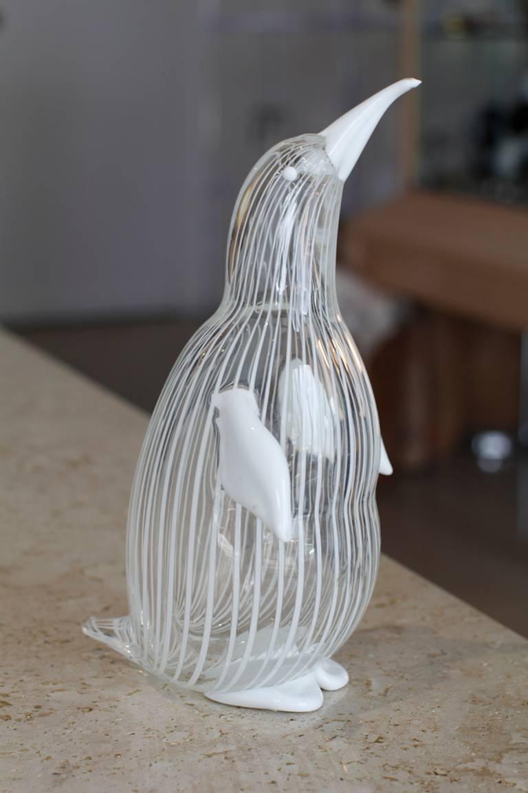 Licio Zanetti Signed Murano Glass Penguin For Sale 3