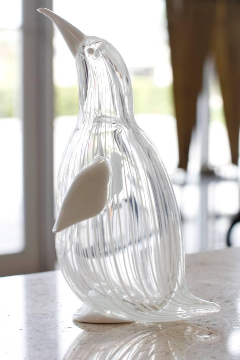 Licio Zanetti Signed Murano Glass Penguin For Sale 4