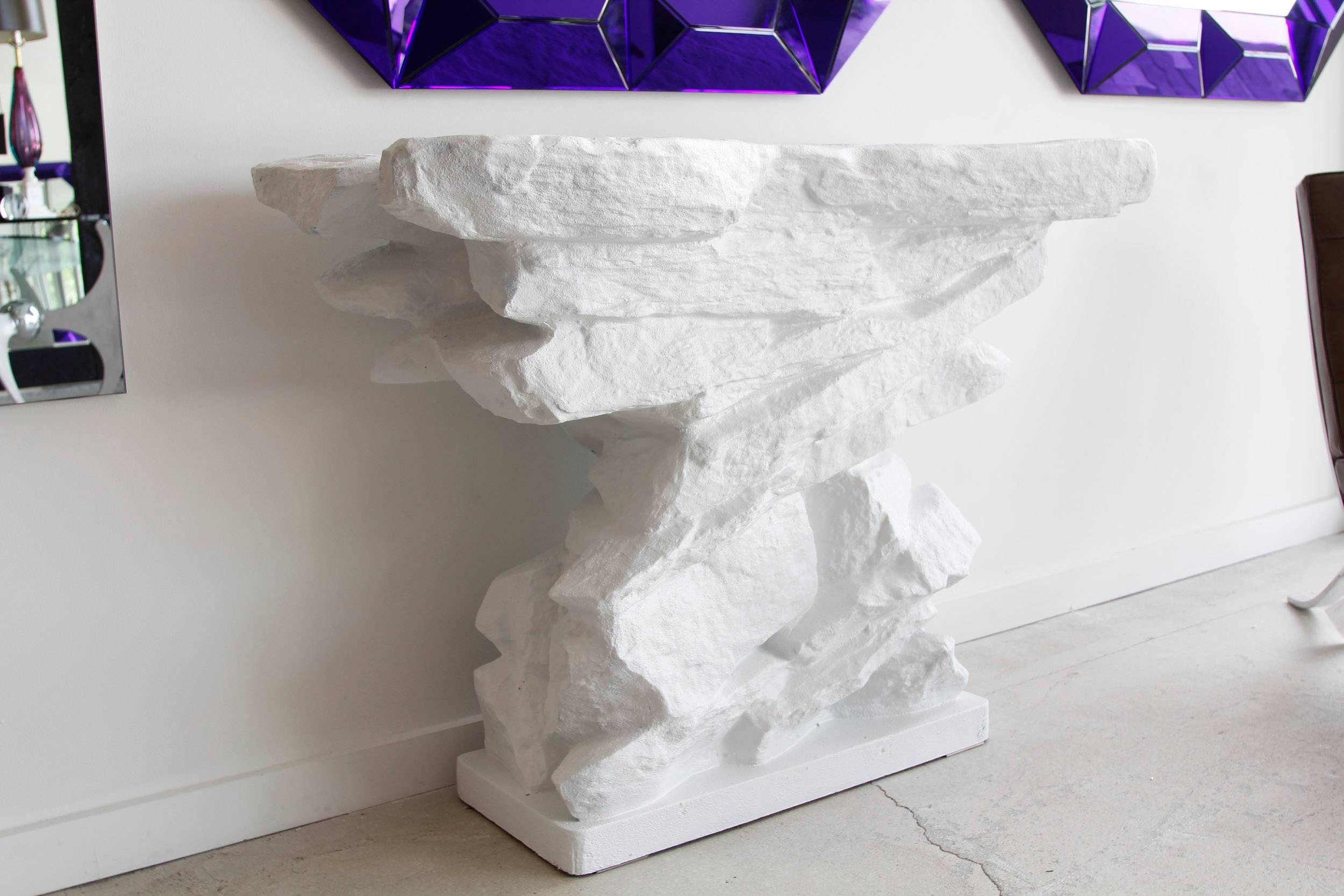 Sirmos Plaster Quarry Rock Console Table 2