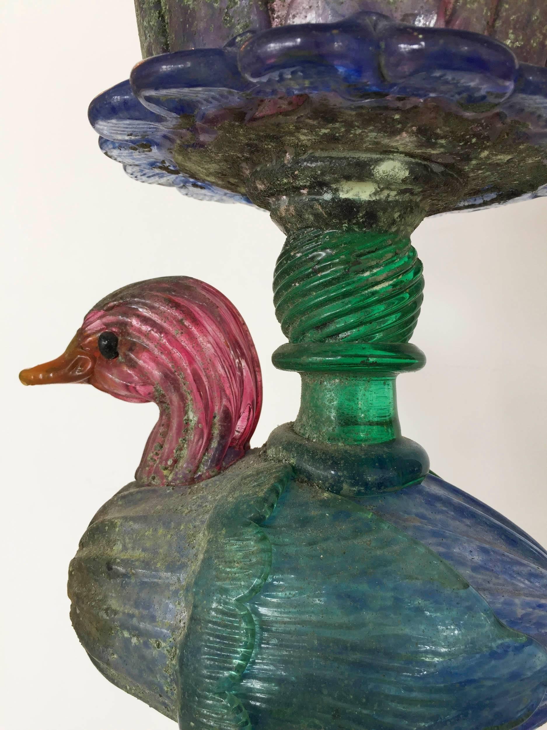 Monumental Murano Glass Duck Centerpiece by Cenedese 3
