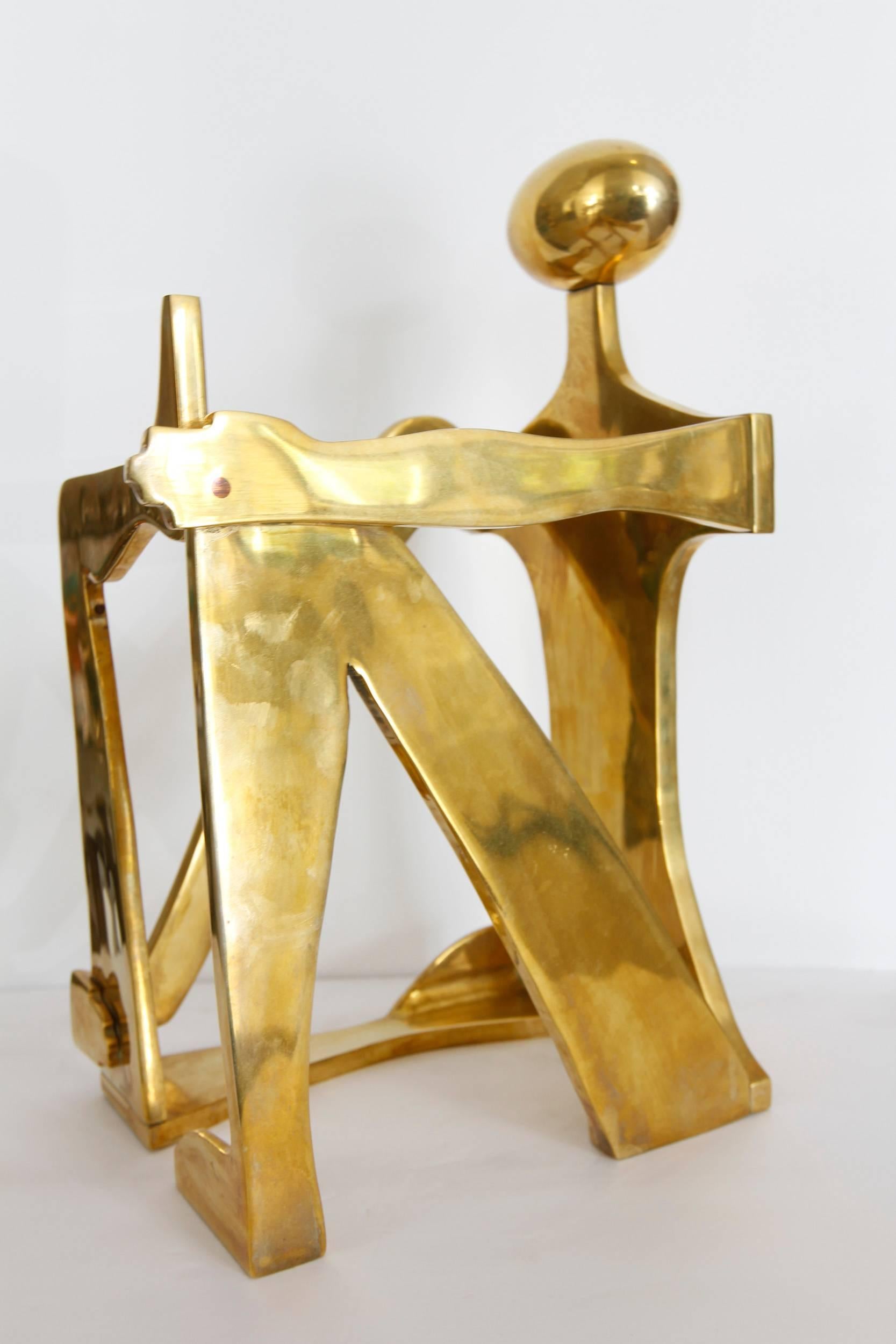 20th Century Modernist Brass Figural Sculpture by Arleen Eichengreen & Nancy Gensburg