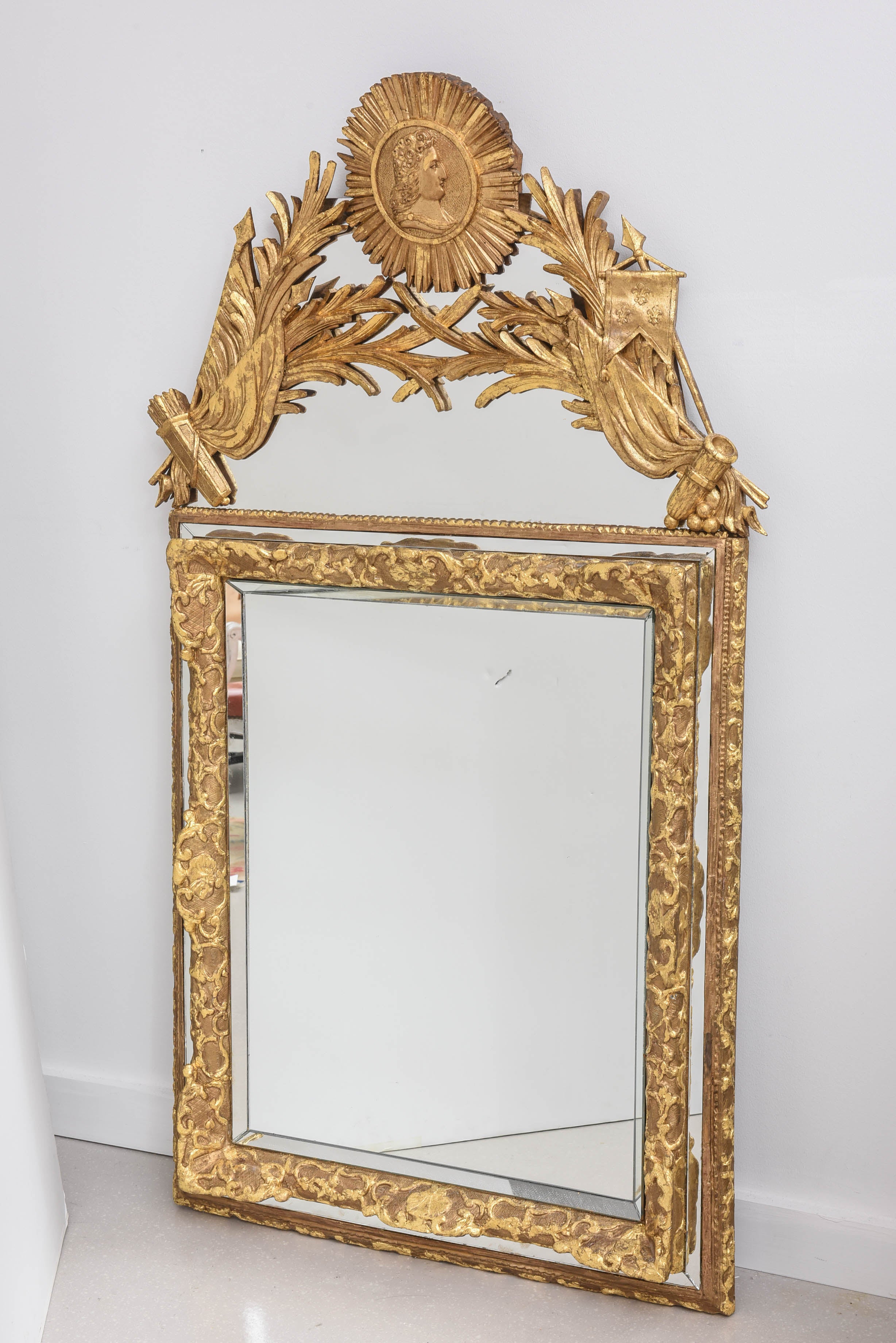 19th Century Louis XIV Style Gilt Mirror