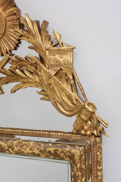 19th Century Louis XIV Style Gilt Mirror 2