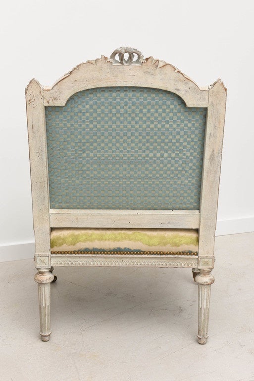 Pair of Louis XVI Style Armchairs or Bergeres 3