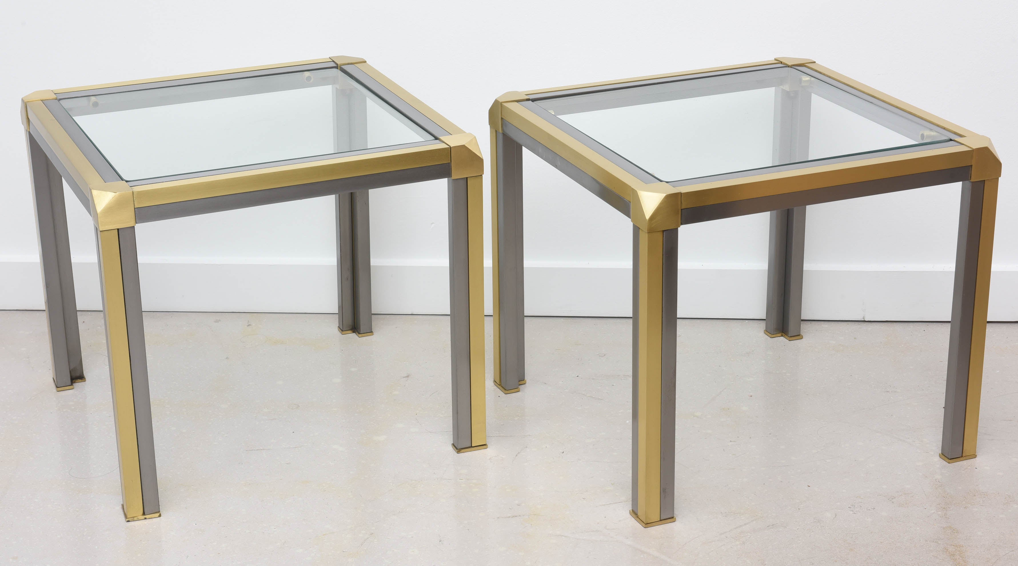 Pair of Vintage Two-Tone Side Tables