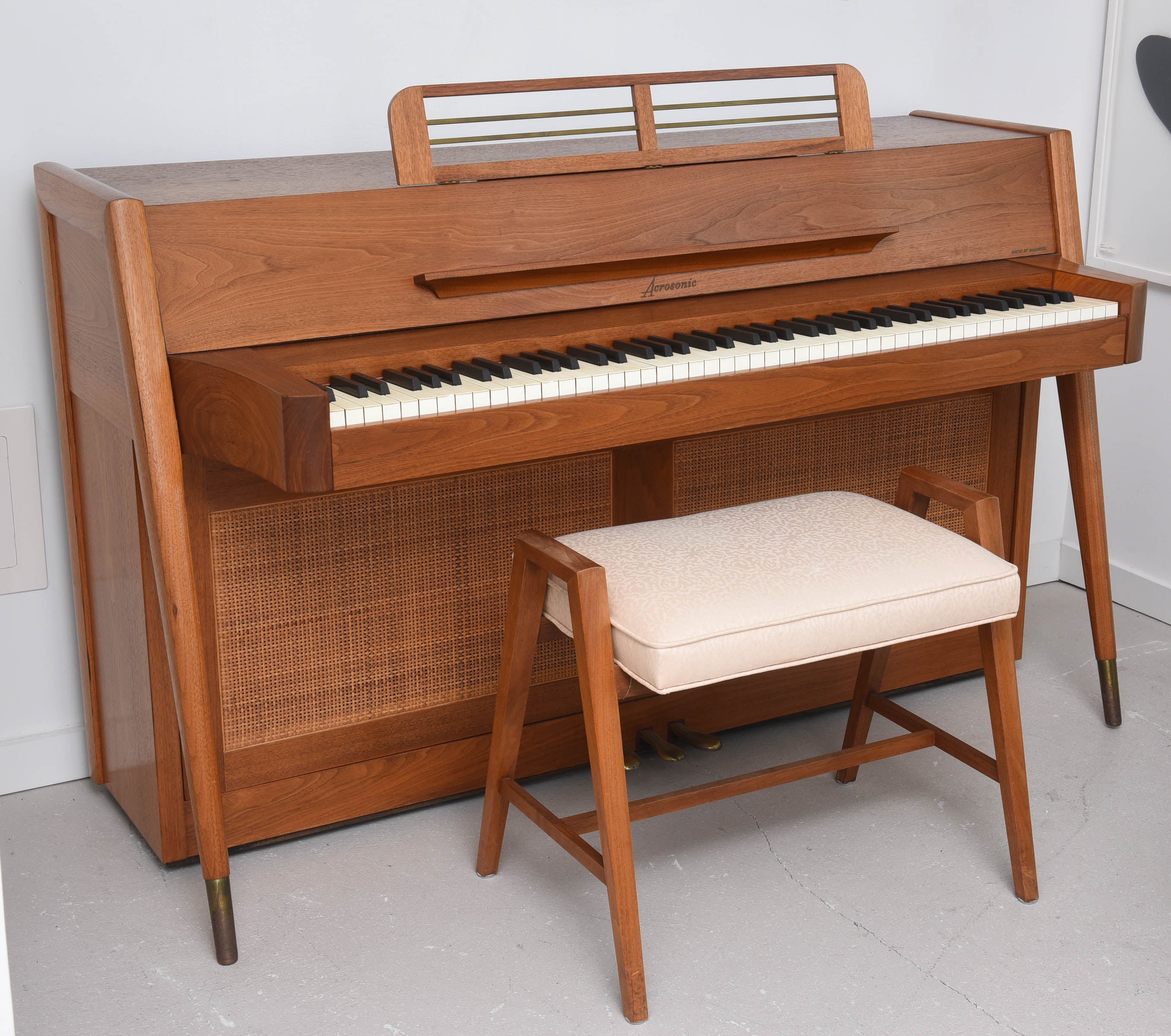 Mid-Century Modern Arcosonic Spinet Piano by Baldwin