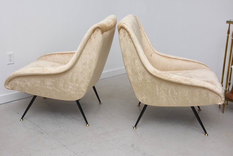 Mid-20th Century Pair of Vintage Italian Chairs For Sale