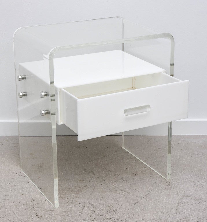 American Vintage Acrylic Bedside Chest