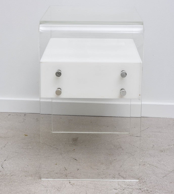 20th Century Vintage Acrylic Bedside Chest