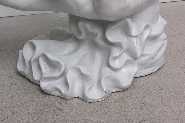 Unknown Sculptural White Plaster Hand Coffee Table