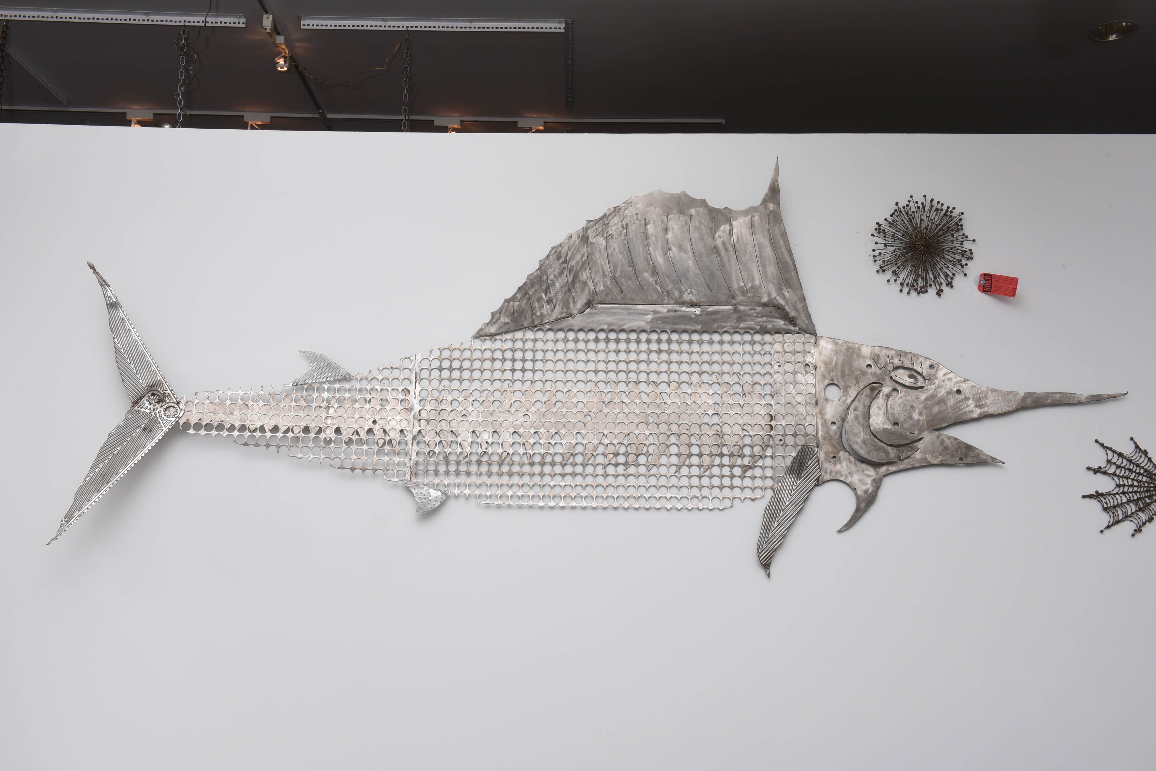 Monumental Stainless Steel Sailfish Sculpture