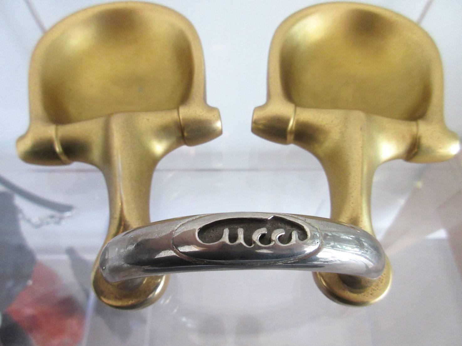 Gilt Vintage Gucci Horse Bit Ashtray