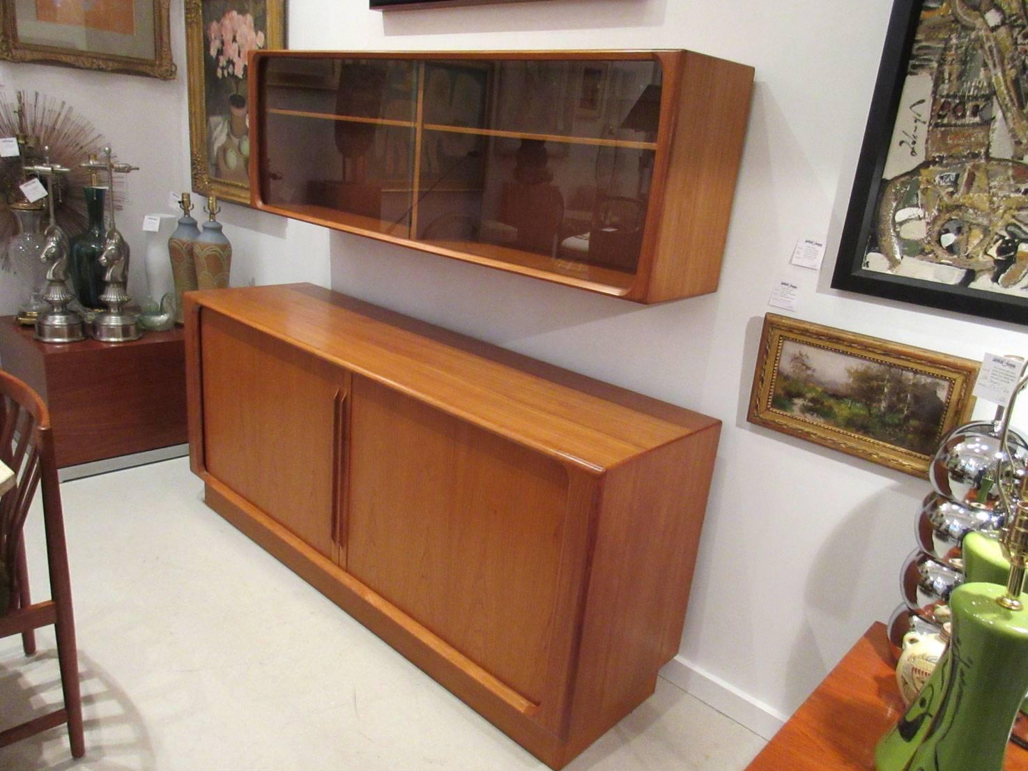 Bernhard Pedersen & Son Teak Danish Modern Floating Cabinet In Good Condition In West Palm Beach, FL