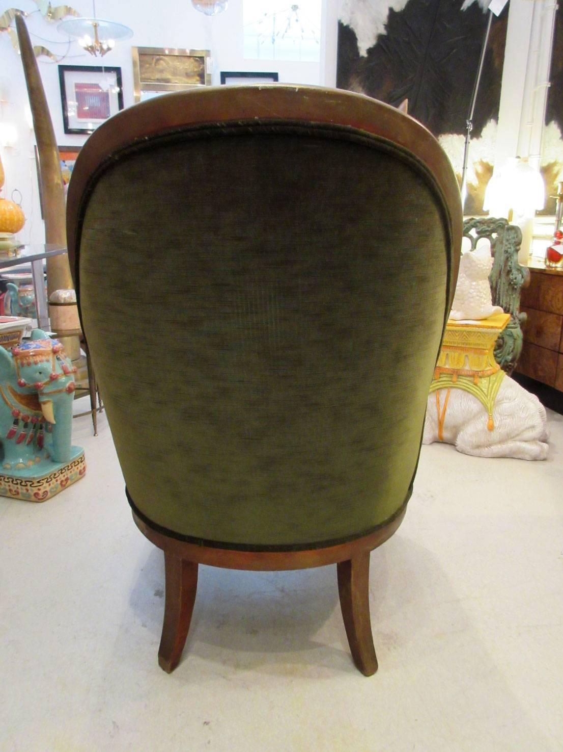 Upholstery Pair of Slipper Chairs by B. Altman