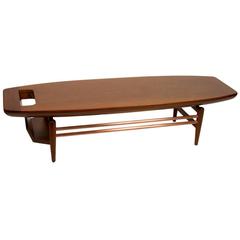 Custom-Made American Teak Coffee Table 2