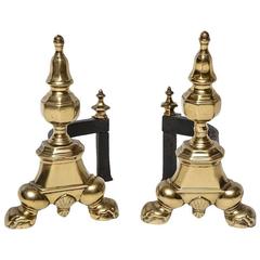 Pair of Small Scale Brass Chenets 2