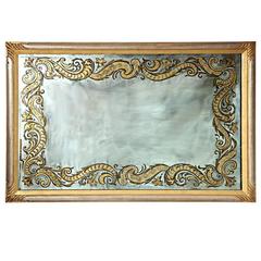 French Reverse Glass Decorated Mirror 5
