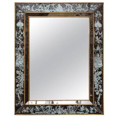 American Vertical Rectangular Reverse Glass Mirror