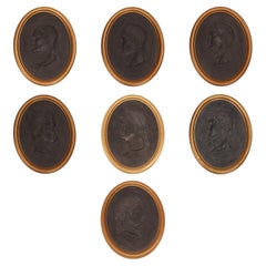 Gold Frame Portrait Medallions of the Seven Caesars