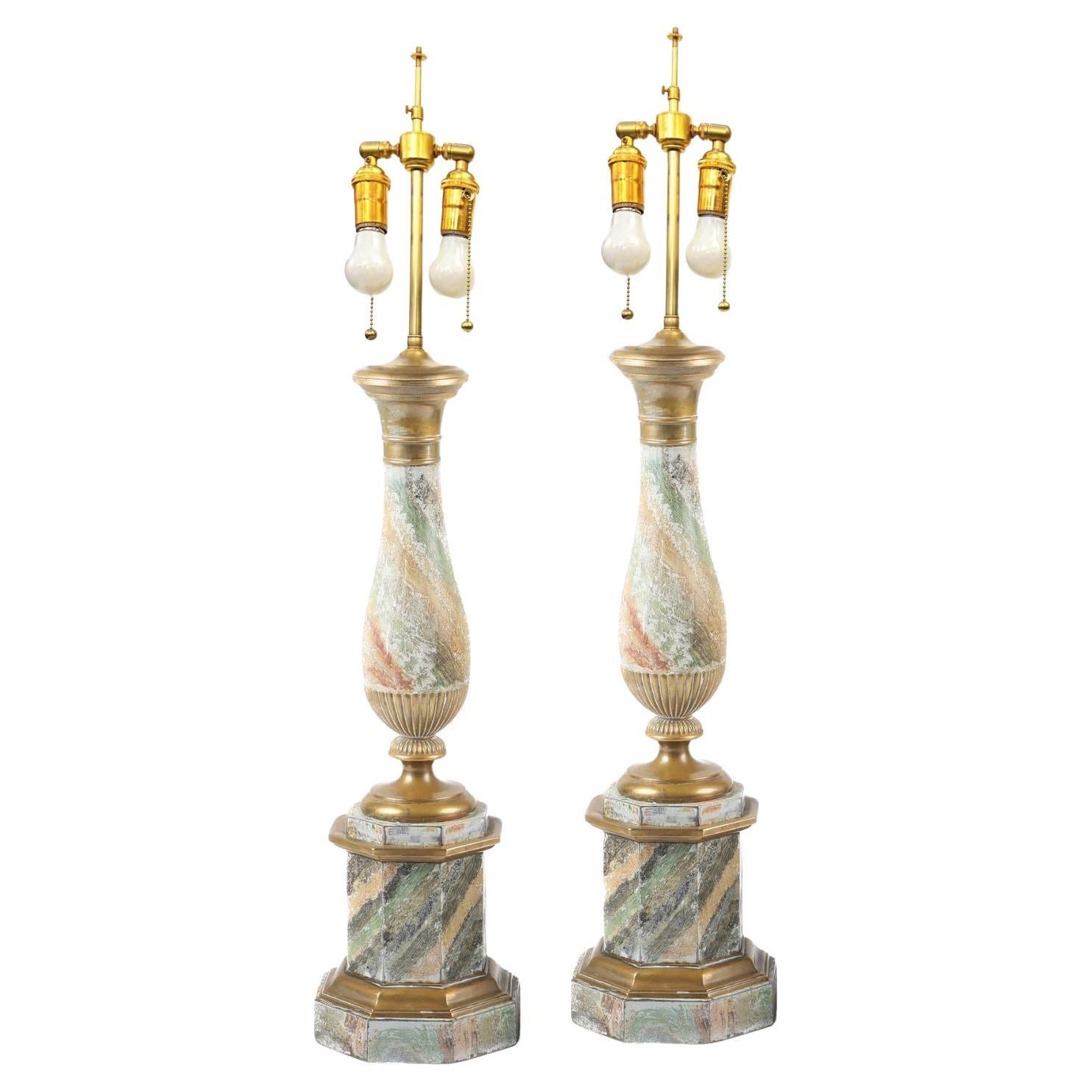 Paire de lampes à huile en tôle en vente