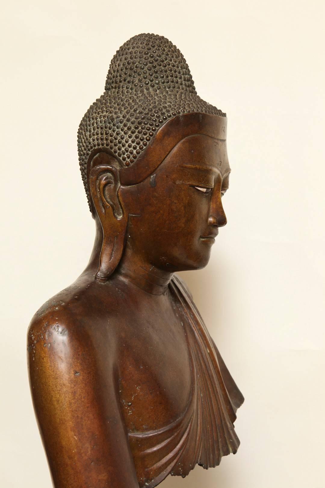 Asian Bust of Buddha Sculpture