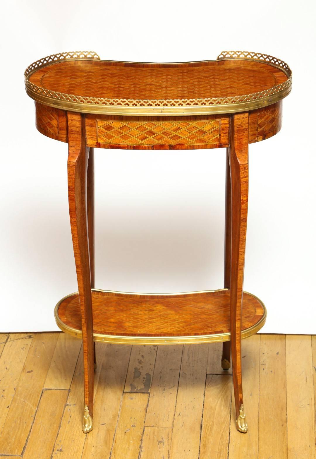 Gilt Louis XV Style Ormolu-Mounted Occasional Table