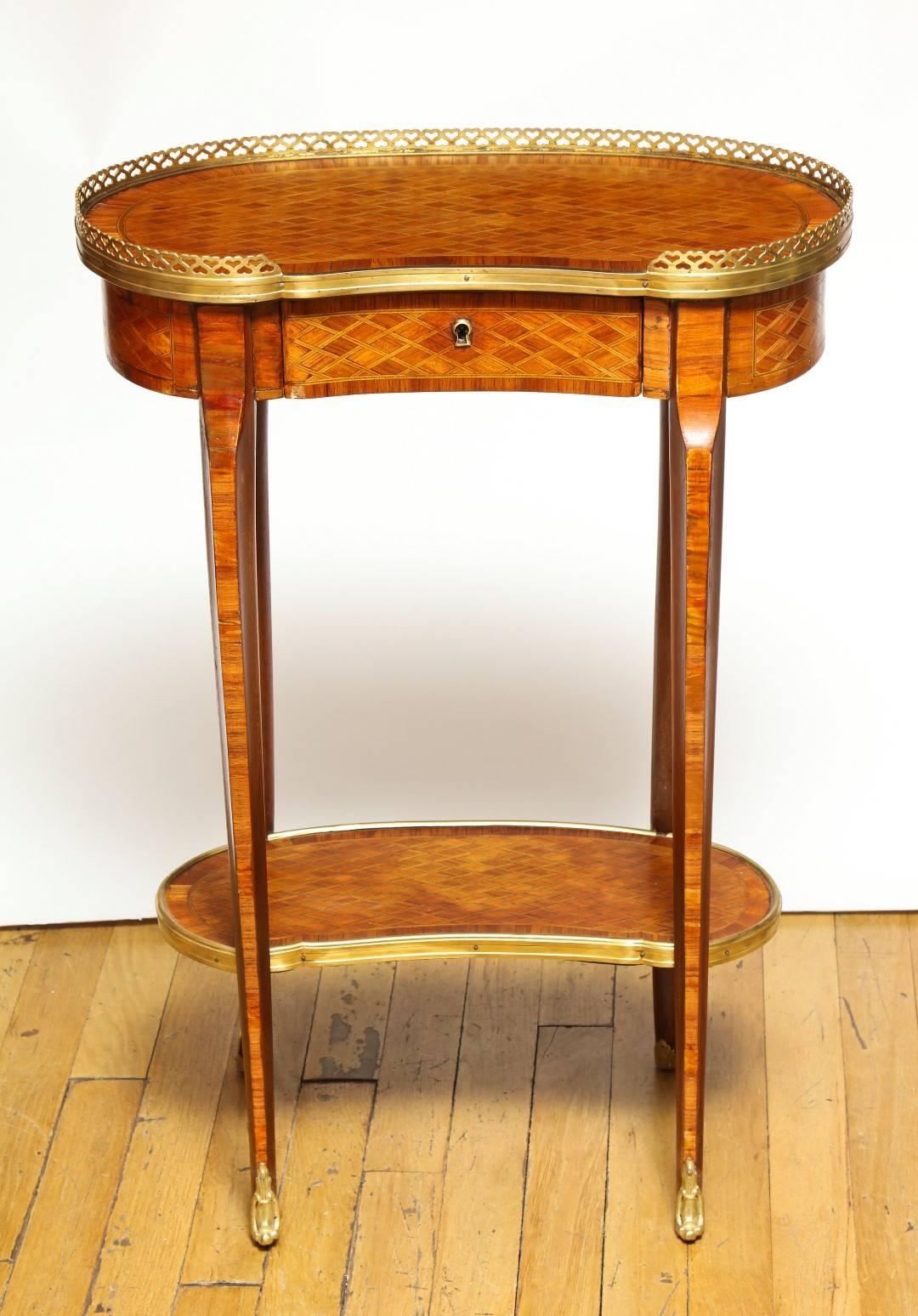 Louis XV Style Ormolu-Mounted Occasional Table In Excellent Condition In New York, NY