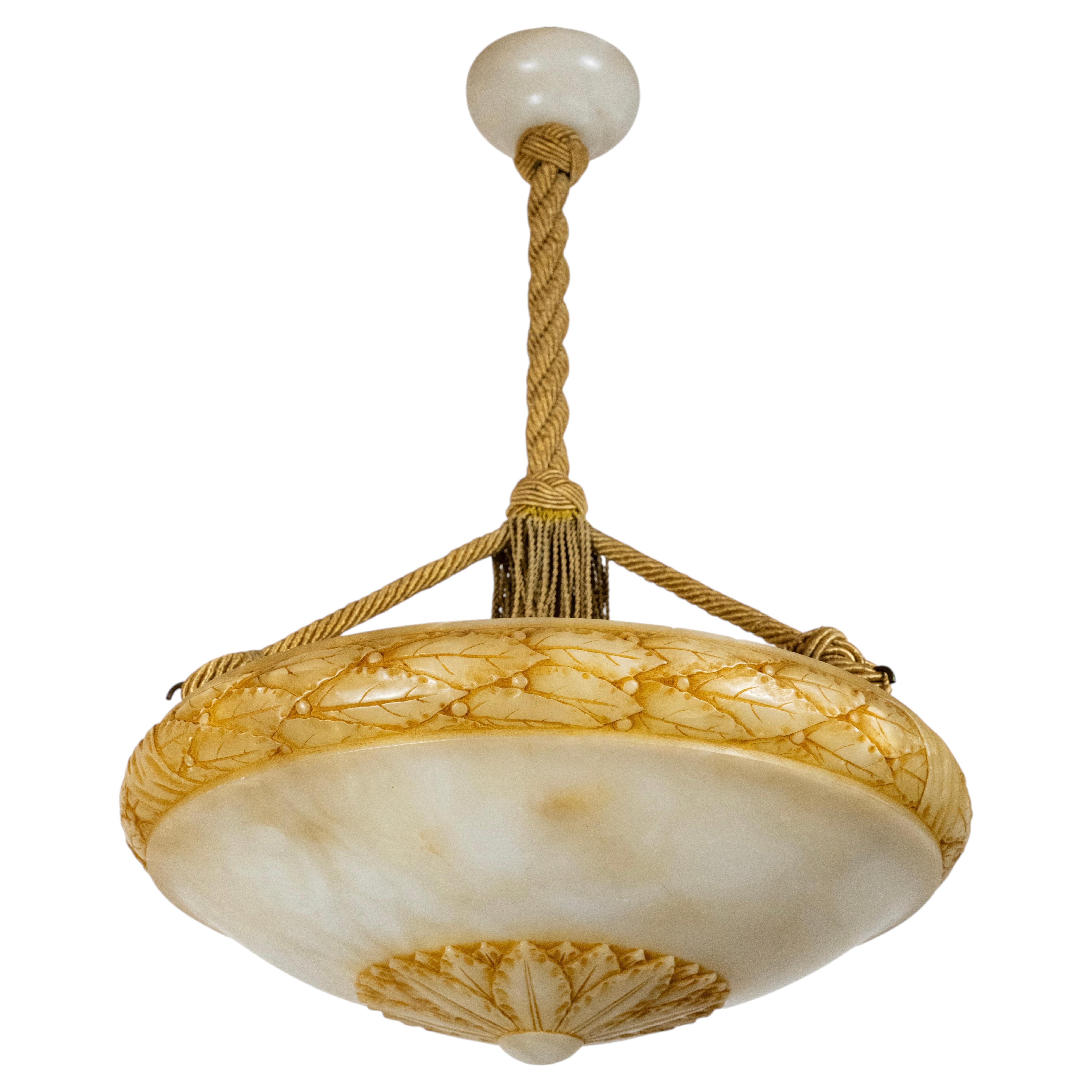 A Neo-Classical Alabaster Pendant For Sale