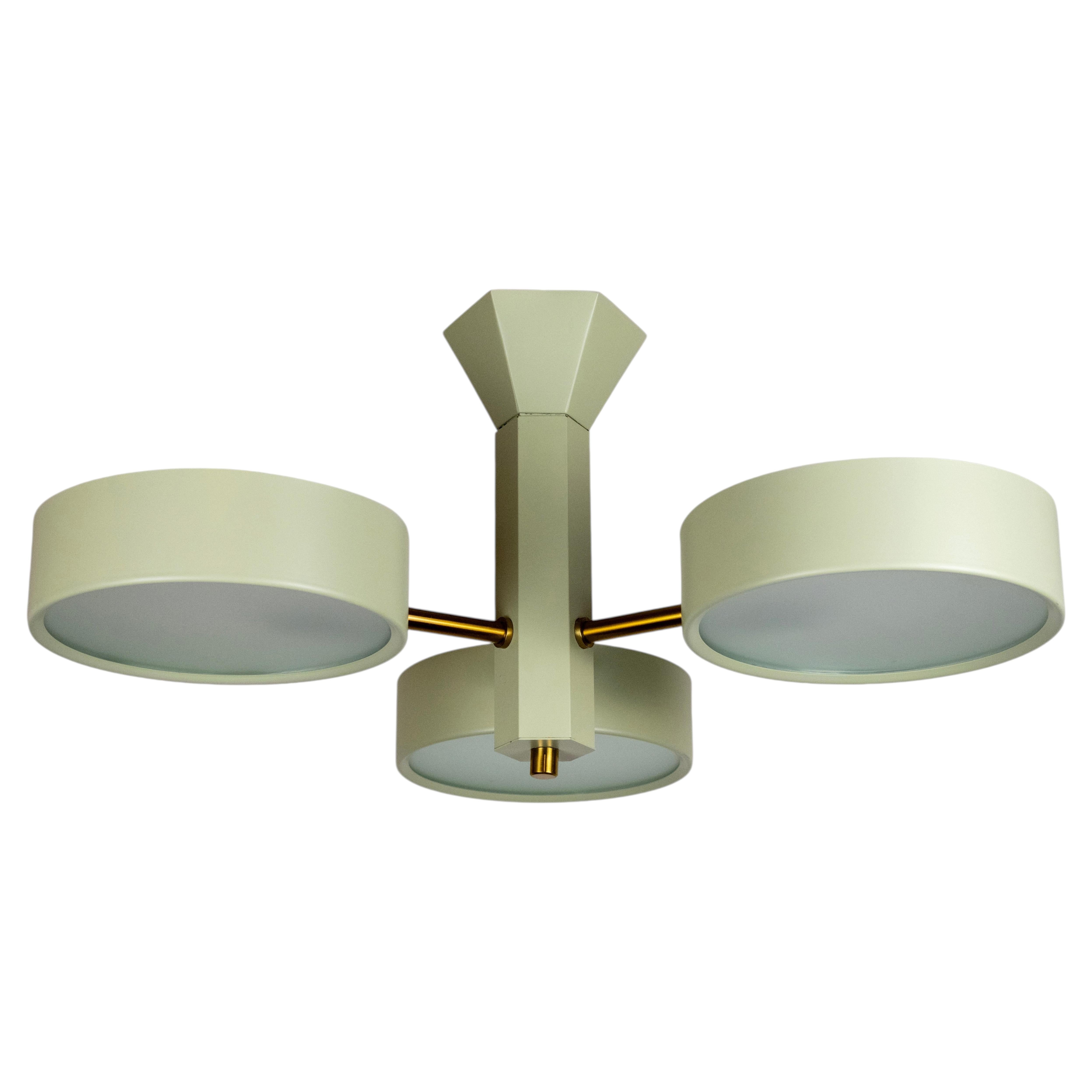 A Mid-Century Three-Light Fixture by Böhlmarks Lampfabrik For Sale