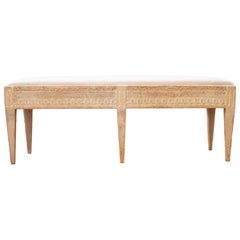 A Swedish Gustavian Painted Wood Bench