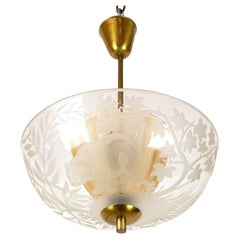 A Swedish Modern Pendant by Birger Ekman for Glössner Co