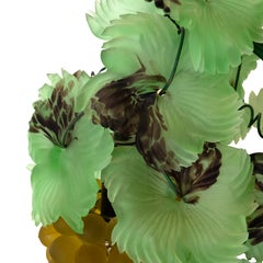 A Glass Table Lamp with Grape Detail