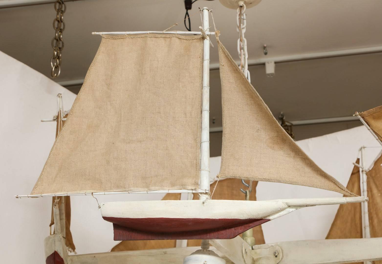 Rustic An American 5-Light Sailboat form Chandelier 