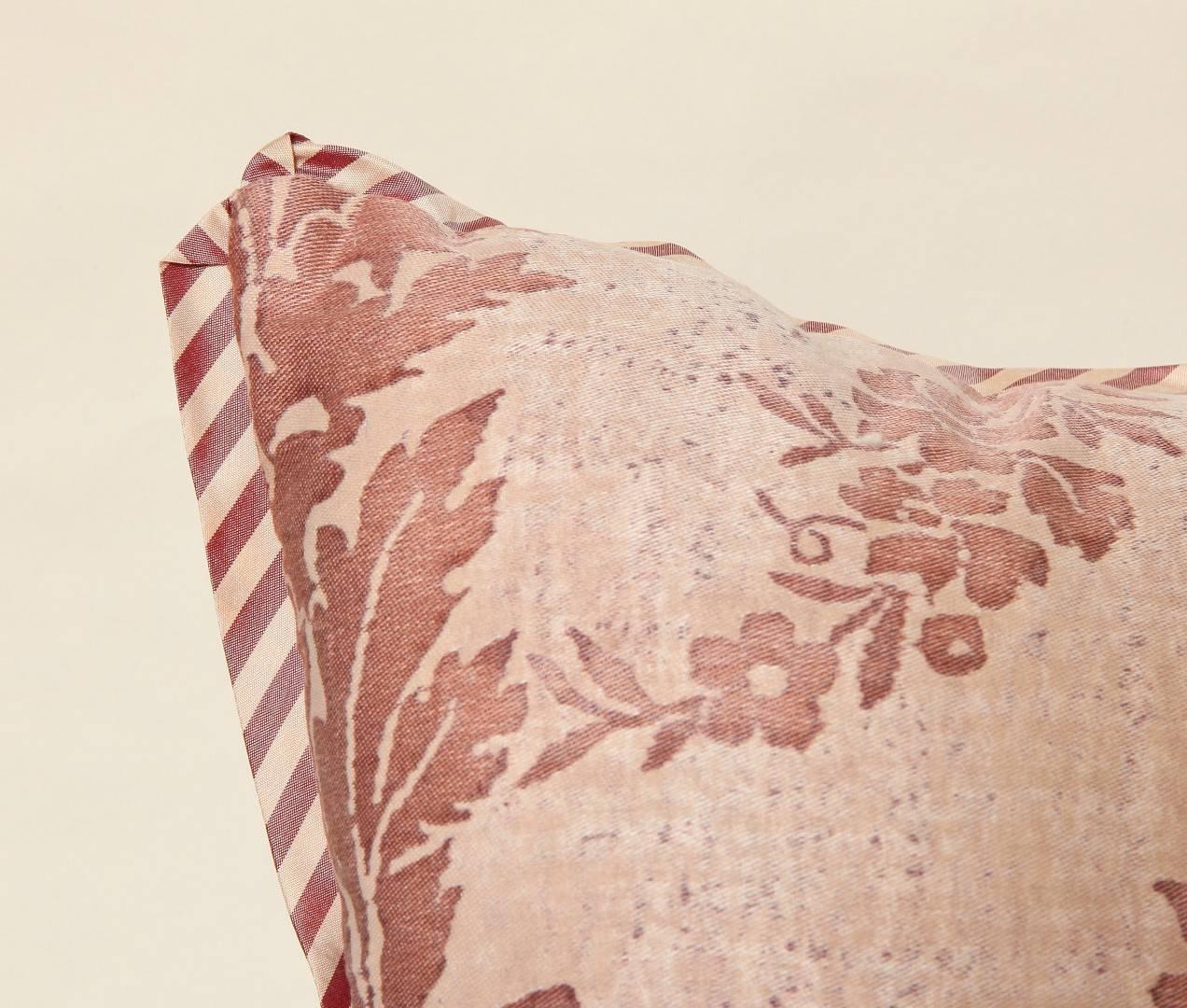 American A Pair of Fortuny Fabric Cushions in the Boucher Pattern