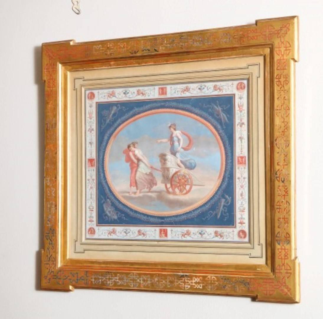 Pair of French Gouaches Depicting Classical Scenes In Good Condition In New York, NY