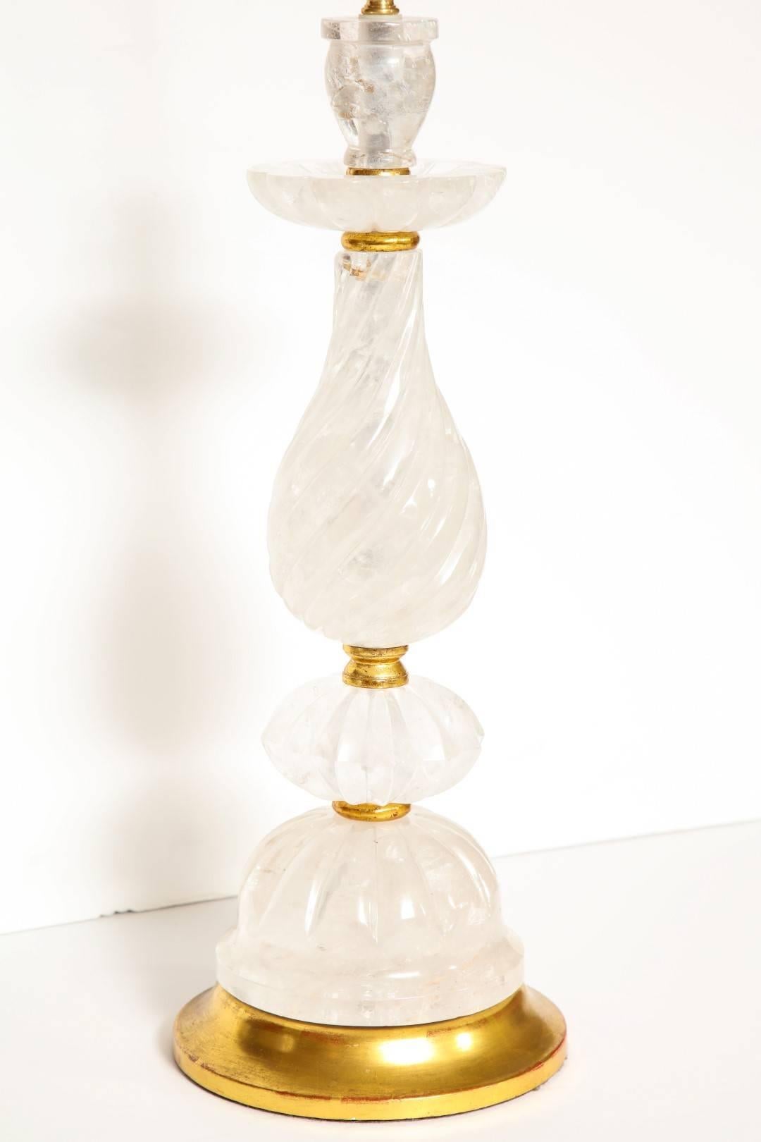 New Rock Crystal Table Lamp In Excellent Condition In New York, NY