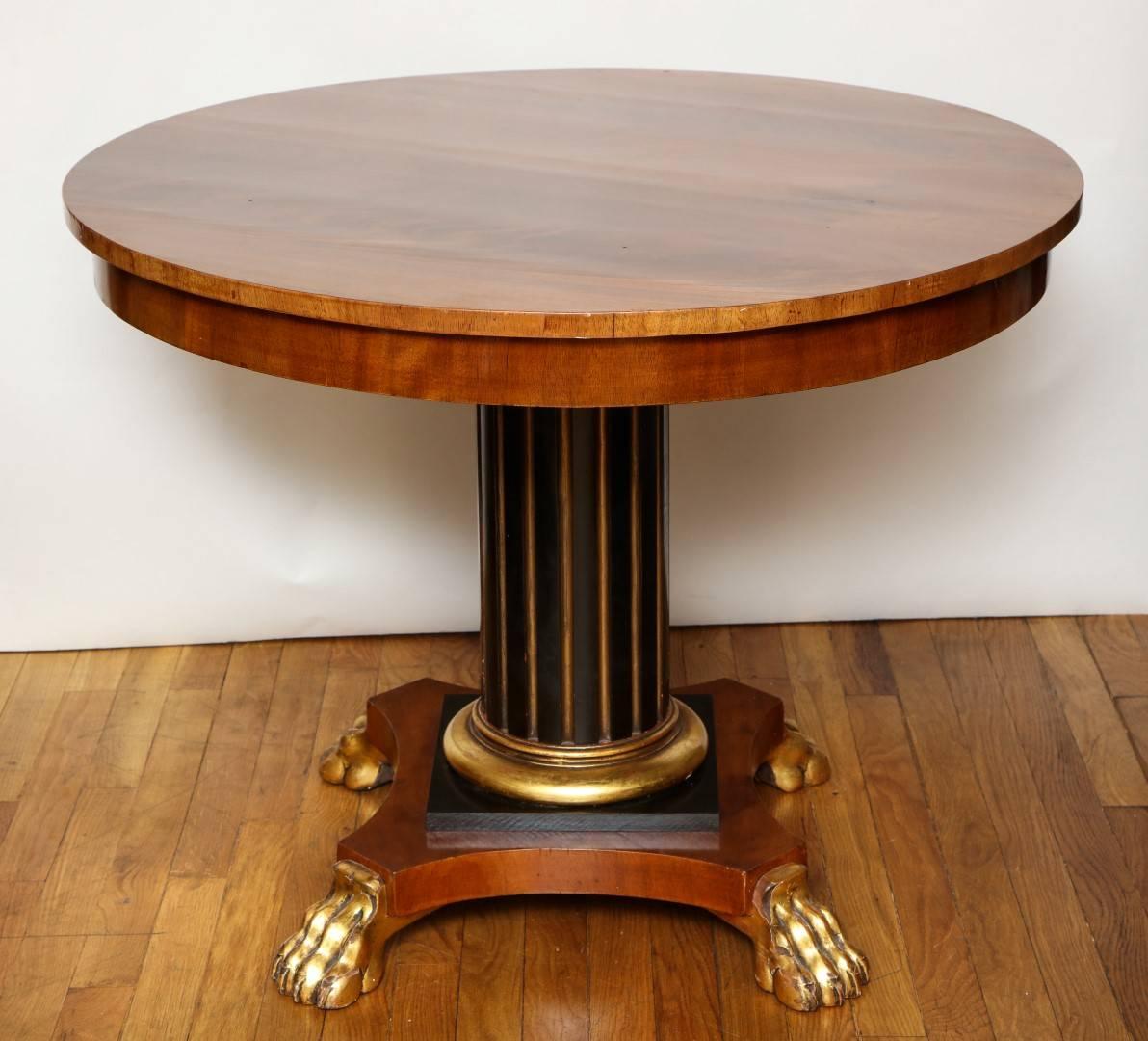  Regency Parcel-Gilt Ebonized Centre Table In Good Condition In New York, NY