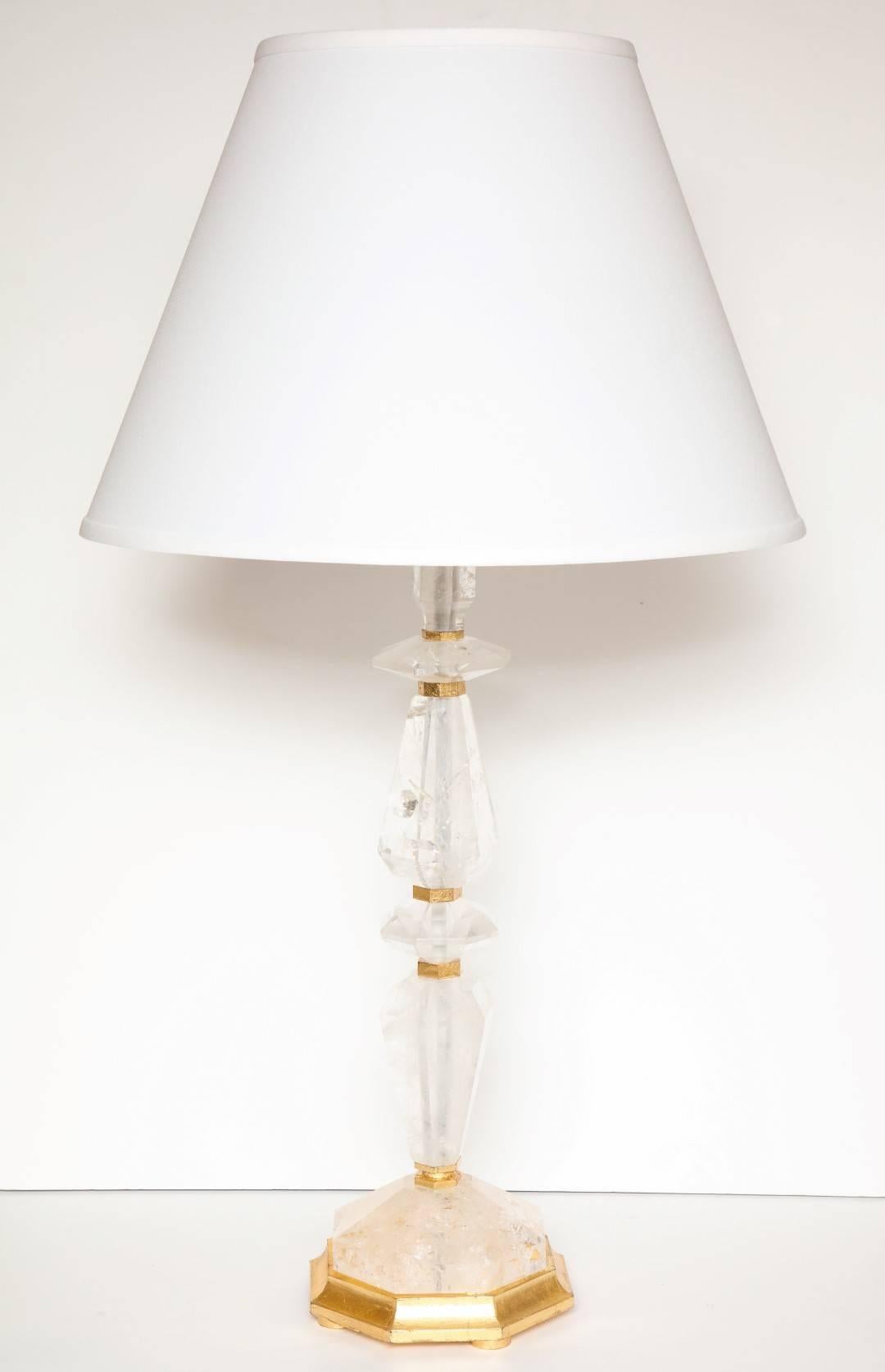 A Pair of New Rock Crystal Table Lamps 3