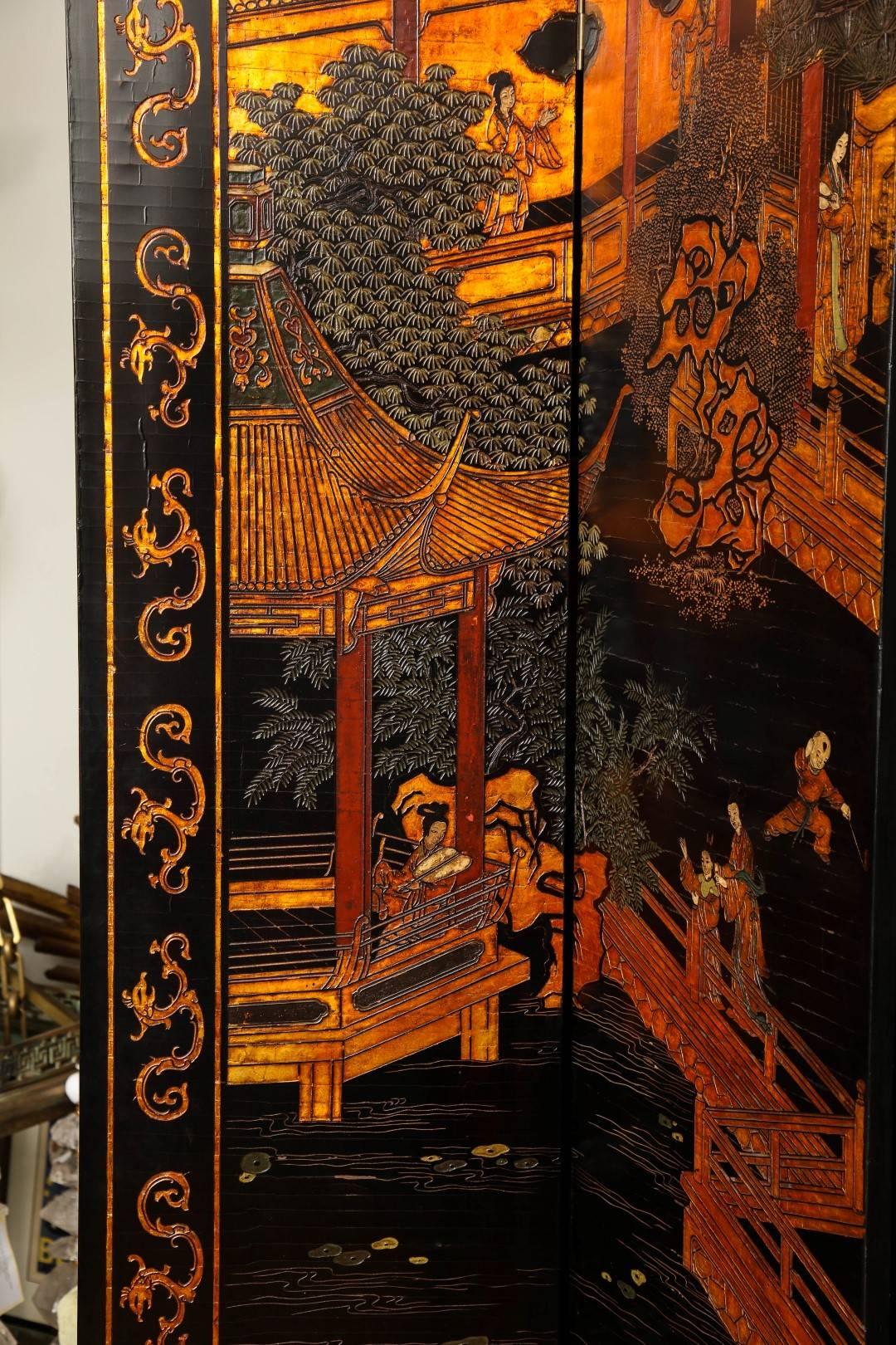 Impressive Chinese Coromandel Screen  2