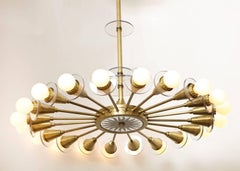 The Odom Twenty-Light Mirrored Sunburst Ceiling Fixture