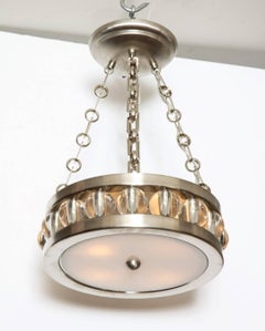 Tambour-Pendelleuchte mit Kette, von David Duncan Studio