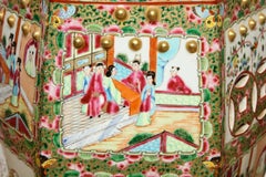 Pair of Chinese Porcelain Rose Medallion Garden