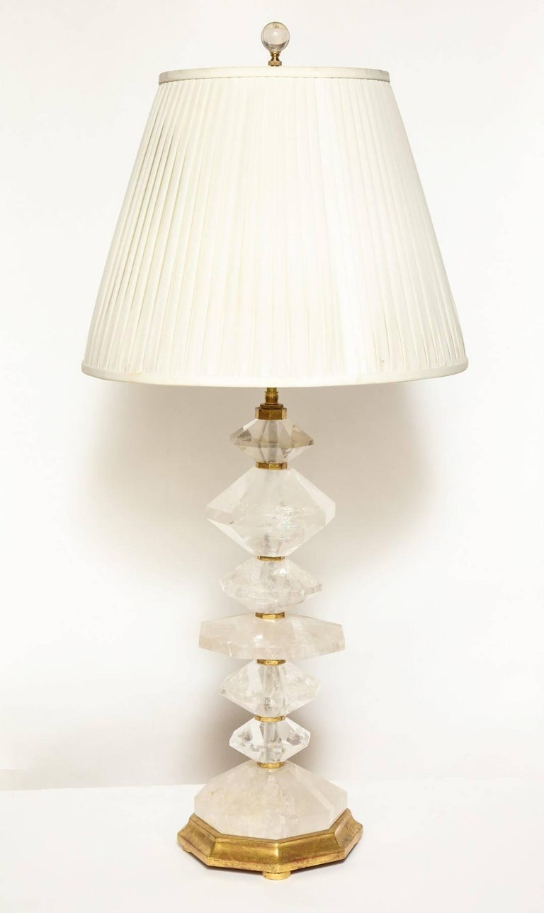 Pair Of New Rock Crystal Table Lamps For At 1stdibs A Pair Of New Rock Crystal Table Lamps Giltwood Base Wired For Electricity