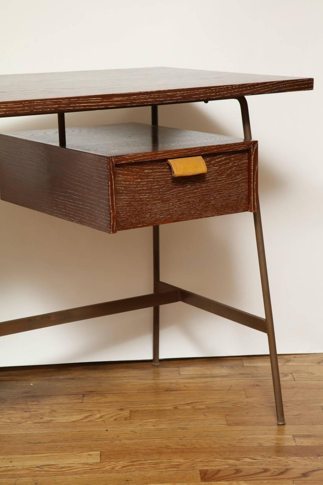 Mid-Century Modern A New Mid-Century Style Cerused Oak Desk For Sale