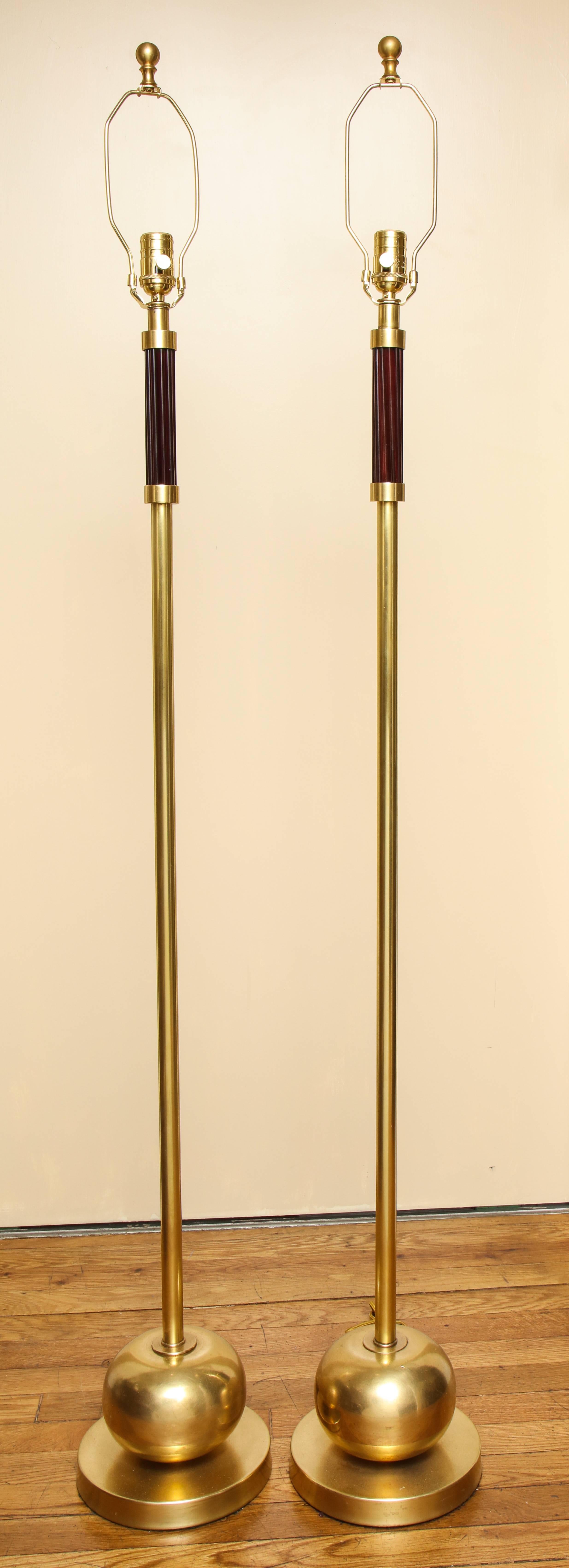 Pair of French Art Deco Standing Lamps 1