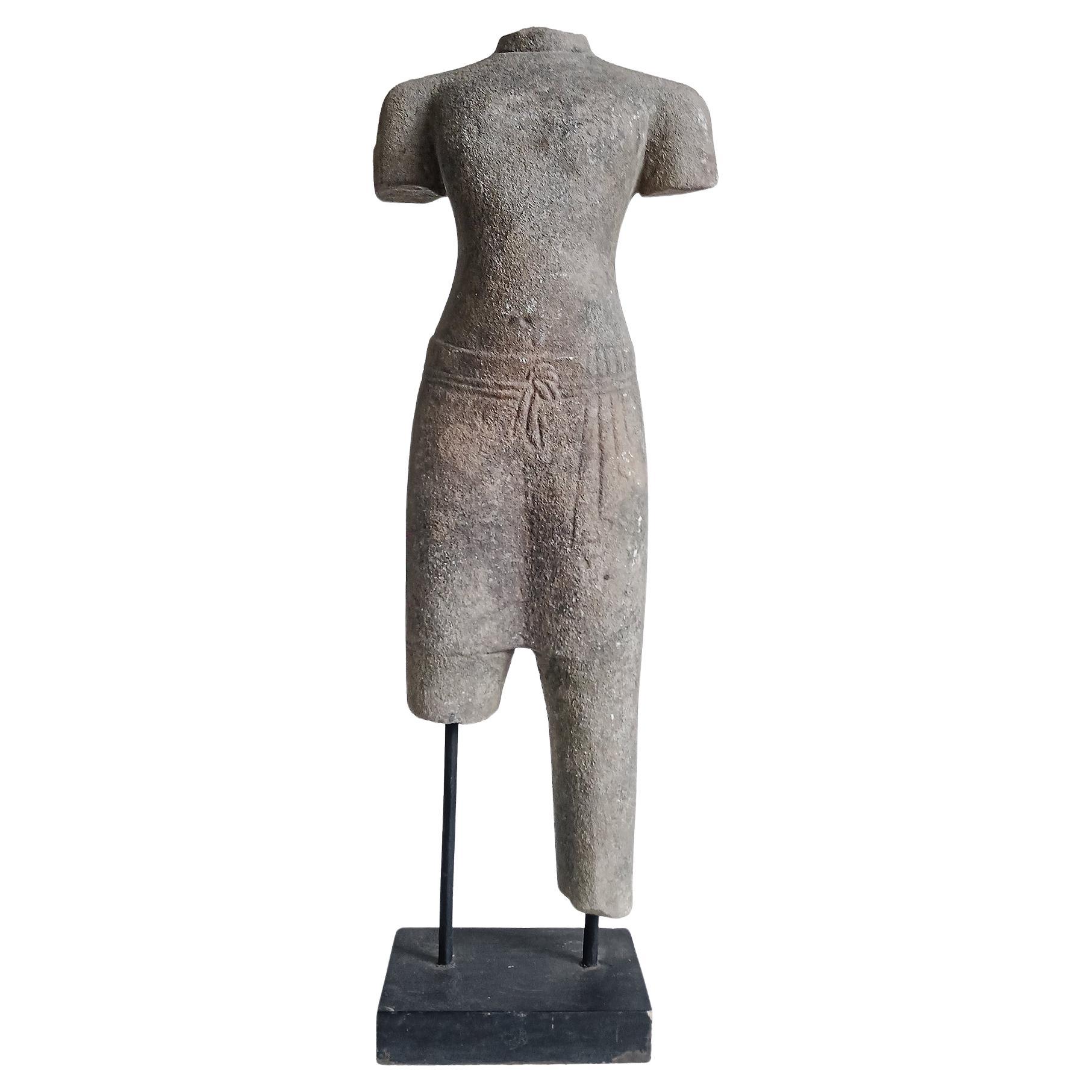 Hand-Carved Tabletop Stone Sculpture from Thailand For Sale