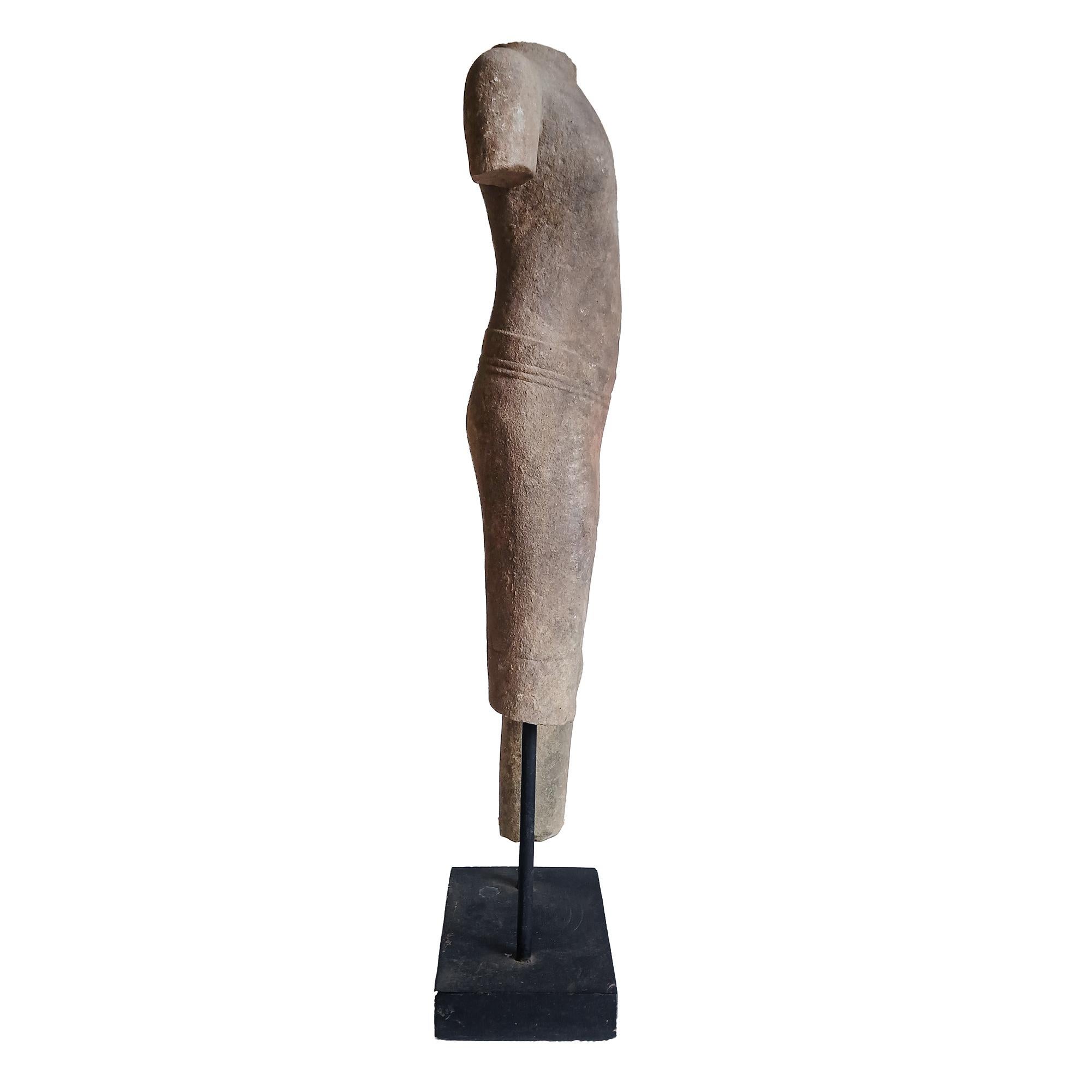 Late 20th Century Hand-Carved Tabletop Stone Sculpture from Thailand For Sale