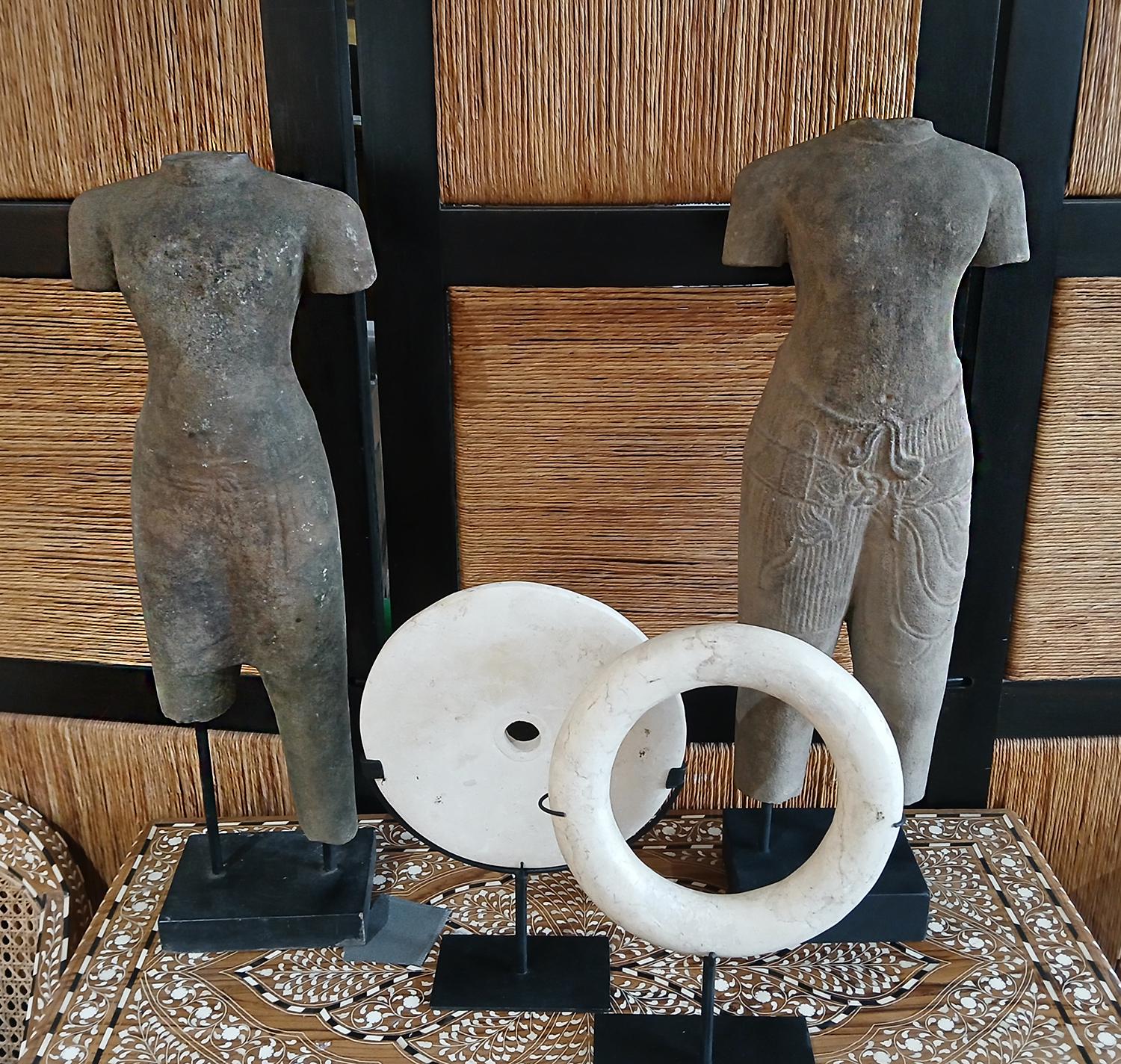 Hand-Carved Tabletop Stone Sculpture from Thailand For Sale 10